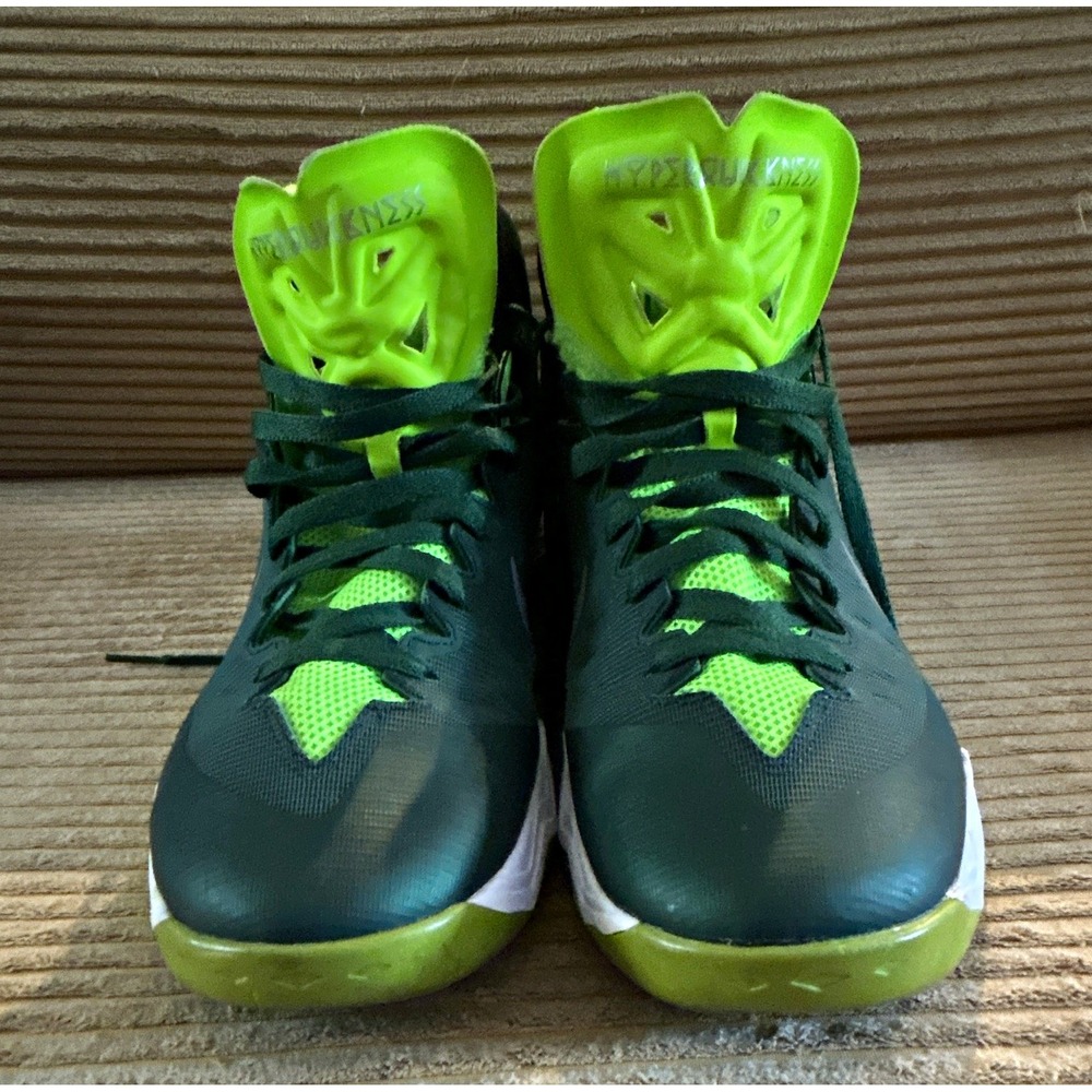 Nike Zoom HyperQuickness Men's Mid Top Basketball Sneakers Green size 11
